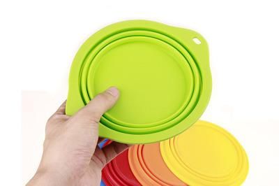 Food Grade Silicone BPA Free Foldable Expandable Cup Dish for Pet Cat Food Water Feeding Portable Travel Bowlpet Accessories/Pet Supply