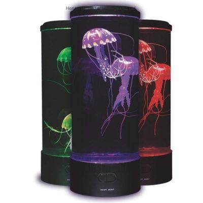 LED Desktop Light Jellyfish Tropical Fish Aquarium Tank /Cylinder Fish Tank