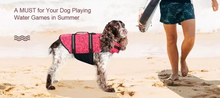 Dog Life Jackets Reflective Adjustable Preserver Vest for Swimming