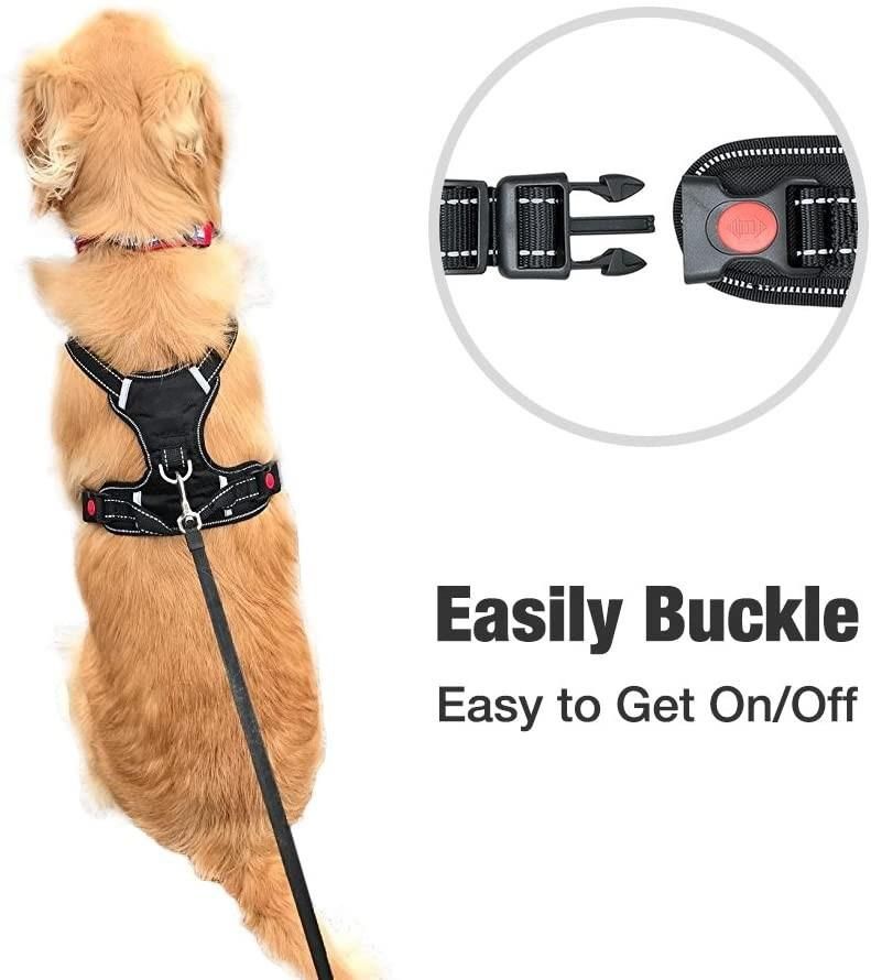 Big Dog Harness No Pull Adjustable Pet Reflective Oxford Soft Vest
