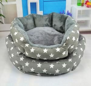 Grey Cotton Pet Bed for Dog, Puppy or Cat