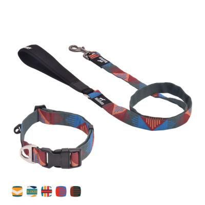 Colorful Rainbow Jacquard Weave Pet Accessories Dog Leash with New Design Easy on and off