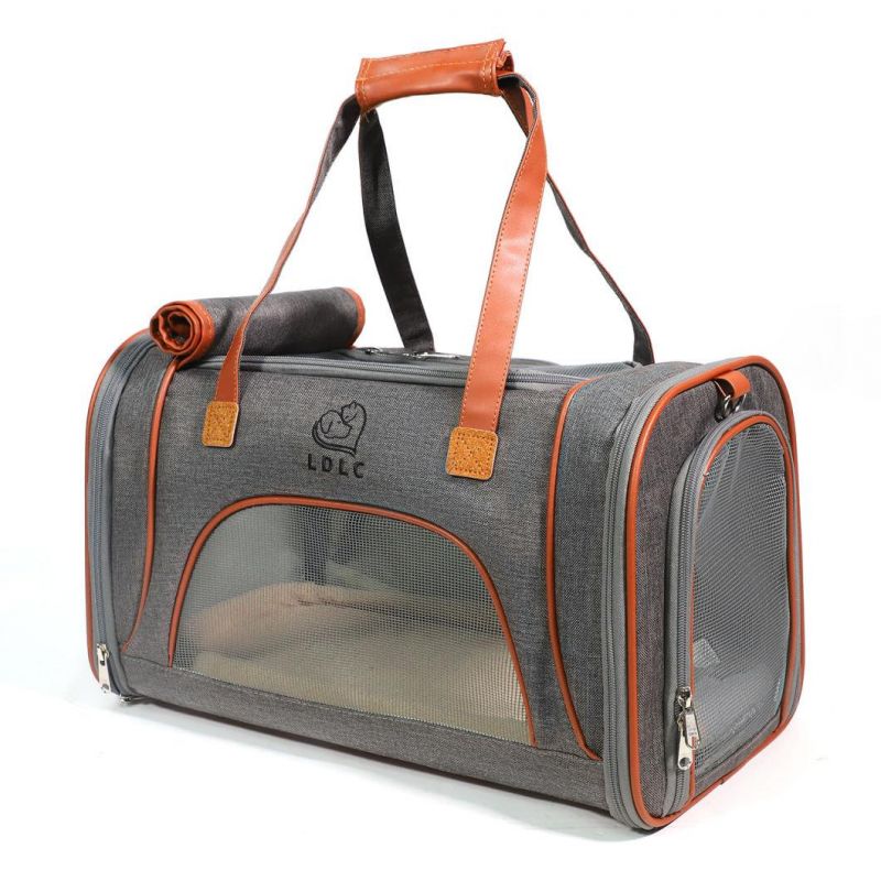 Airline Approved Soft Sided Pet Travel Carrying Handbag Car Seat Safe Carrier Travel Pet Carrier Bag