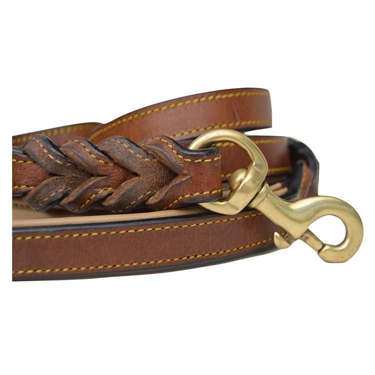 High Quality Braided Genuine Leather Dog Leash