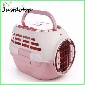 Durable Plastic Pink Portable Bicycle Pet Carrier for Dog and Cat