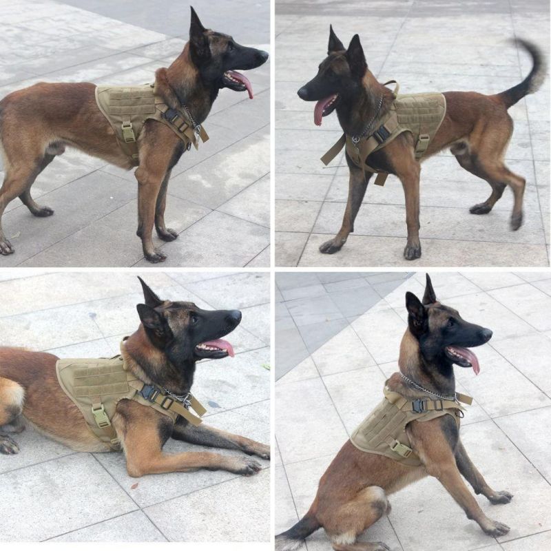 Wholesale Tactical Dog Harness with Handle No-Pull Large Pet Vest Clothes Leash Set Pet Accessories Supply Products