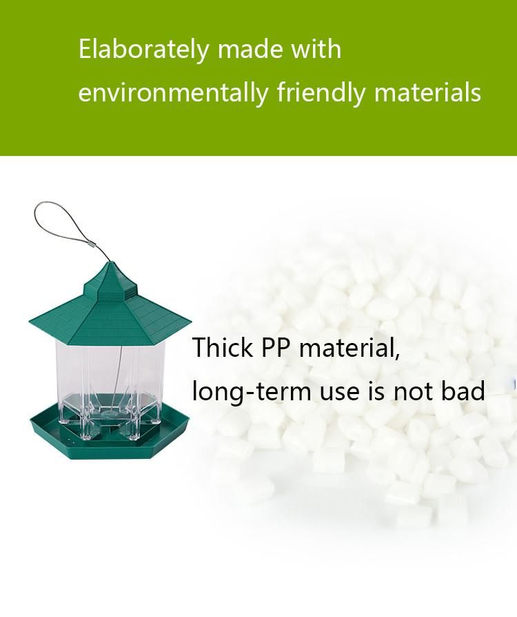 Pavilion-Shaped Bird Feeder with Hanging Outdoor Garden Water Resistant