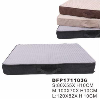 120*82*10cm Memory Foam Pet Dog Bed with Handles
