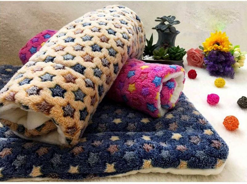 Pet Blanket Premium Fluffy Flannel Cushion Soft and Warm Mat for Dogs Cats