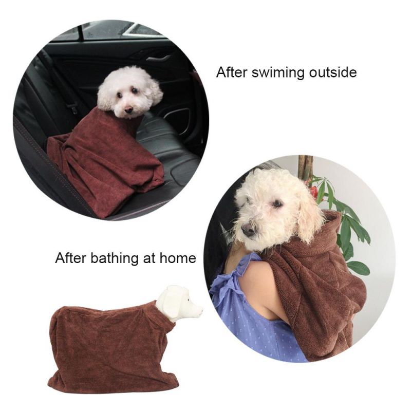 Super Absorbent Microfiber Fast Dry Pet Product Soft Dog Bathrobe