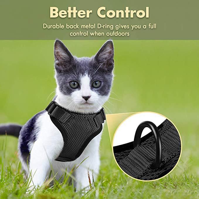 Reflective Breathable Air Mesh Cats Harness with Lead