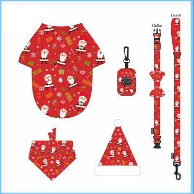 Personalized Christmas Dog Clothing and Leash Set
