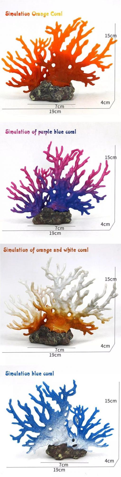 Simulation Plastic Coral Aquarium Decorations Coral