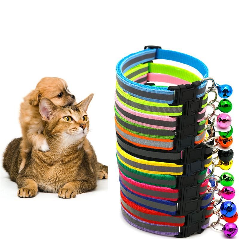 Reflective Nylon Dog Collar Adjustable Dog Leash Pet Collar for Cats and Dogs Pet Supplies