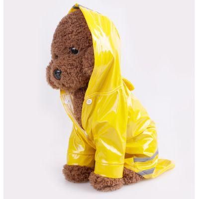 Pet Raincoat PU Reflect Light S-XL Dog Waterproof Jackets