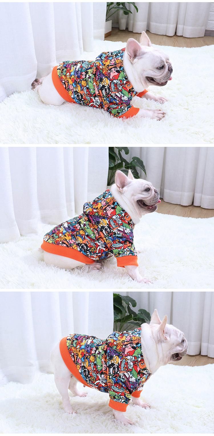 Fashion Designer Pattern Dog Apparel Coat Pet Cloth Sweater Hoodie