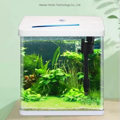 Wholesale Exquisite Fish Tank Office Living Room Glass Small Fish Tank Mini Aquarium Table Fish Tank