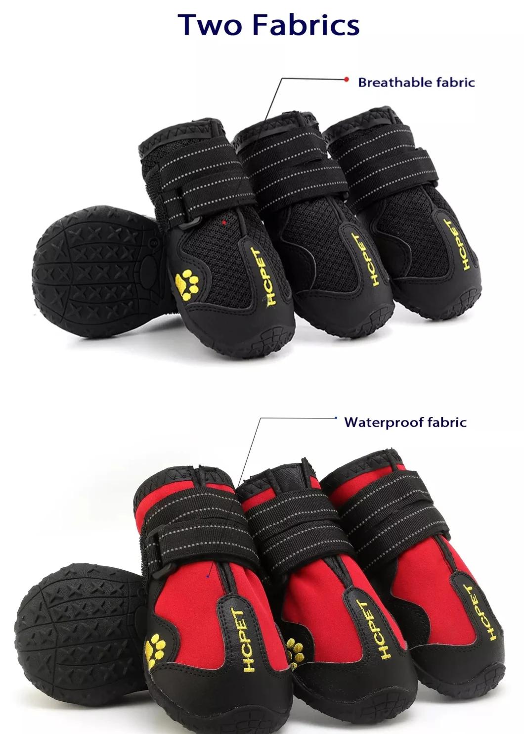 Waterproof Dog Shoes with Best Reflective Straps for Small Medium Large Dog Outdoor