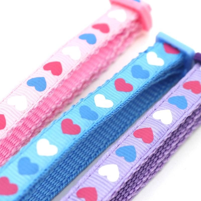 New Colorful Customized Cat Collar Lollipop Pattern Cat Shape Safety Buckle Cat Dog Collar