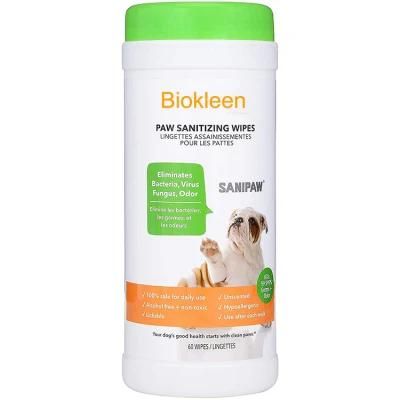 Biokleen OEM Custom Pet Teeth Wipe Private Label Soft Bamboo Wipe Ear Eye Organic Pet Wipes for Pets