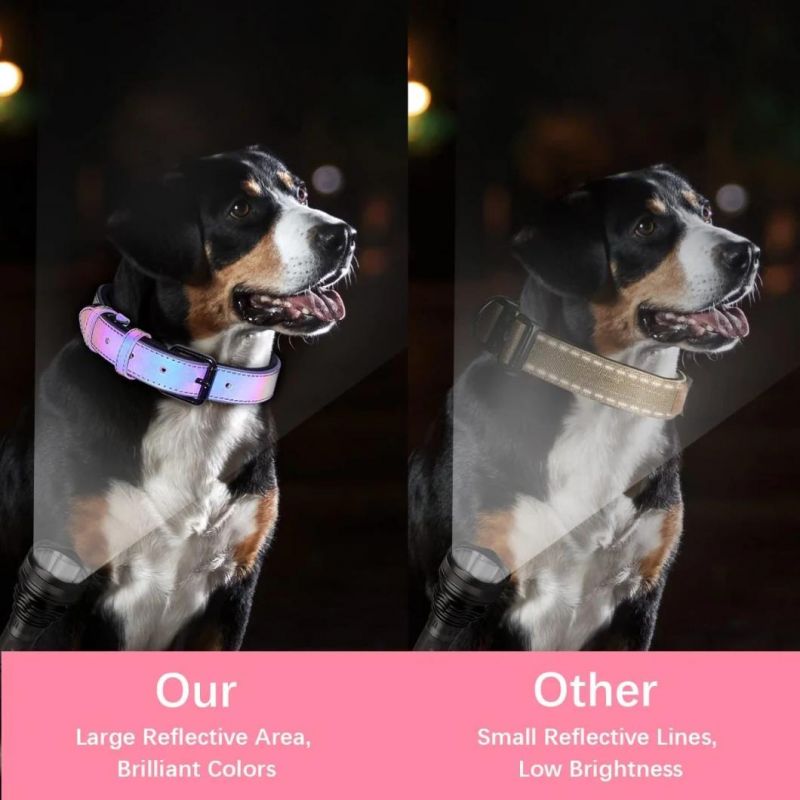 Heavy Duty Adjustable Weatherproof Dog Collar Leather Dog Collar