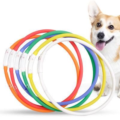 USB Rechargeable LED Dog Collar Glowing Pet Safety Collar