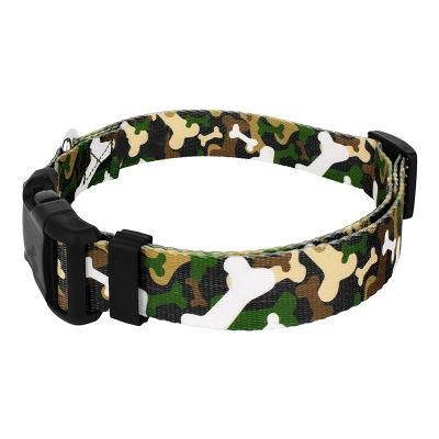 High Quality Custom Camo Adjustable Luxury Buckle Dog Collar