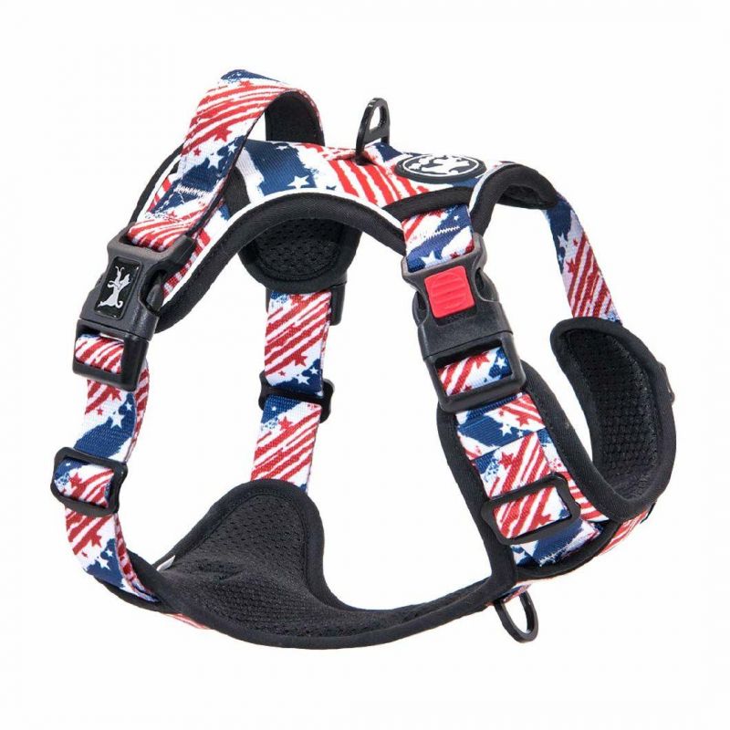 2022 Amazon Hot Selling Large Dog Harness No Pull Dog Harness Reflective Adjustable Pet Vest Oxford Pet Harneses Designer Custom Dog Harness