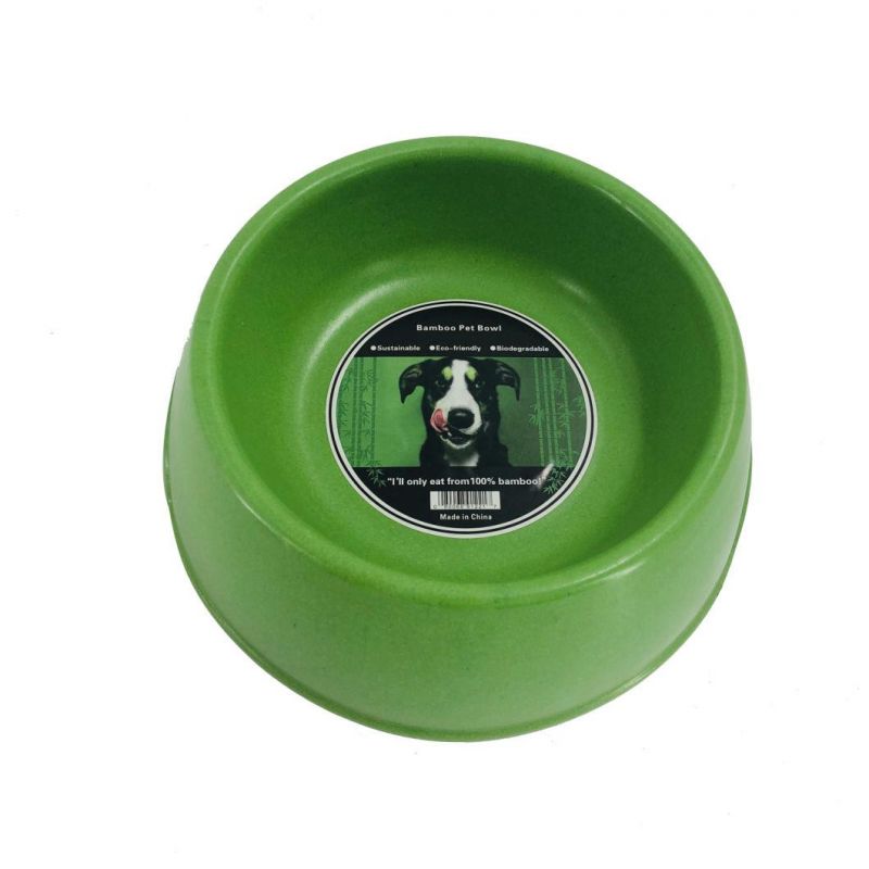 Hot Sale Gift Bamboo Fiber Composites Dog Bowl Set Dog Feeder