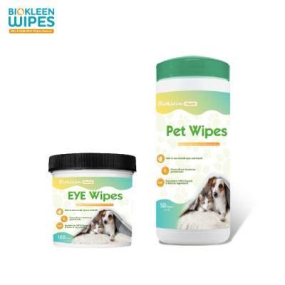 Biokleen Eco Friendly Wipes Pet Hypoallergenic Pet Wipes Lavender Bamboo Wipes for Pets with Lid