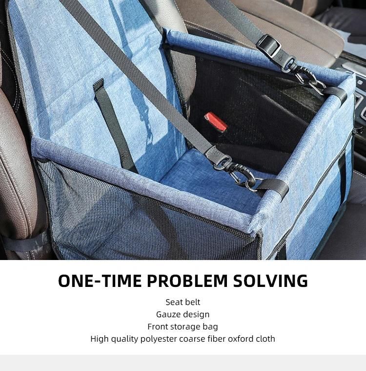 Amazon Hot Selling Pet Folded Car Seat Dog Seat Car Cushion Oxford Cloth Pet Carrier Portable Outdoor Bag Car Seat