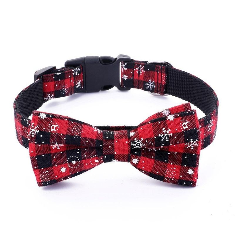 Personalized Design Luxury Neoprene Adjustable Collar Bow Leash Cat Pet Dog Harness Custom Dog Collar and Leash