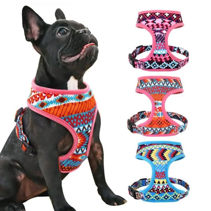 Custom Print Sublimation Dog Harness with Leash and Collar