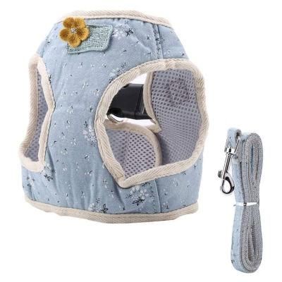 Breathable Mesh Lining Comfortable Cotton Dog Harness