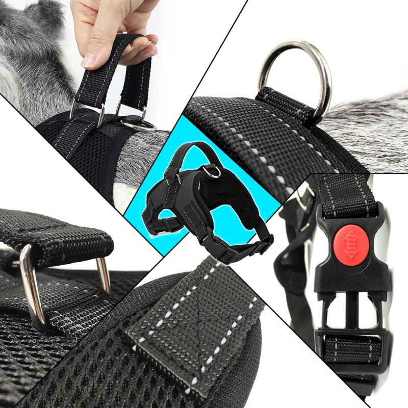 Wholesale No Pull Reflective Breathable Adjustable Dog Harness Pet Supply