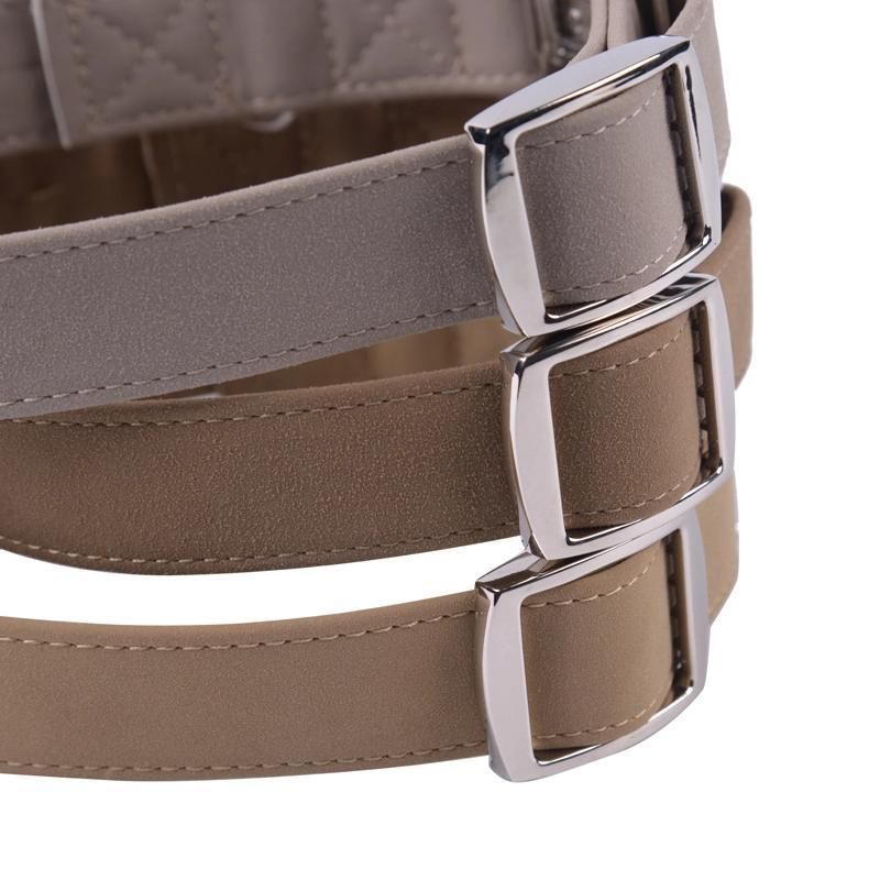 Factory Customized Durable Waterproof Classical Luxury PU Leather Dog Training Collars with Quick Release Buckle