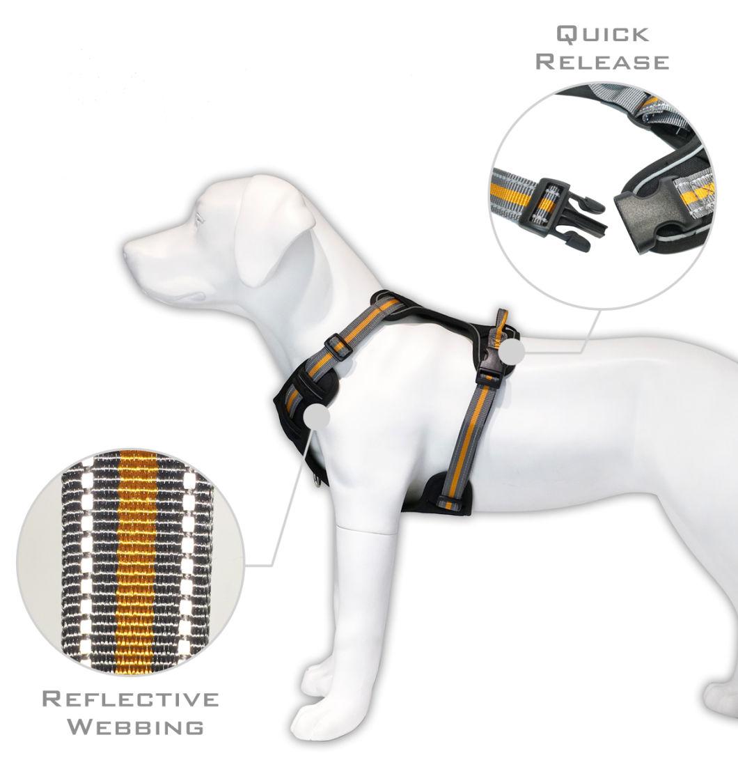 2022 Custom No Pull Reflective Dog Harness Breathable Adjustable Dog Harness
