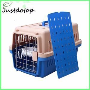 Plastic Kennels Rolling Plastic Wire Door Cat Travel Dog Crate Pet Carrier