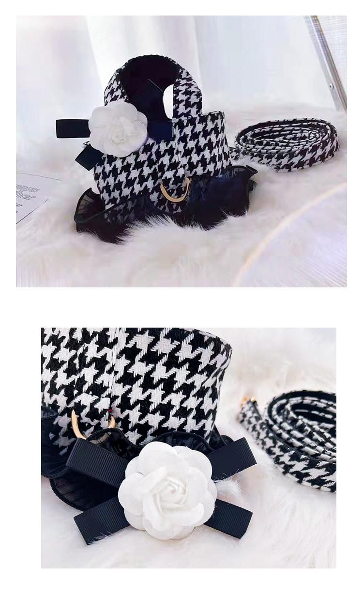 Luxury Fashion Dog Plaid Harness Dog Vest Dog Clothes