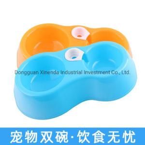 Factory Direct Supply Plastic Pet Feeder Double Bowls