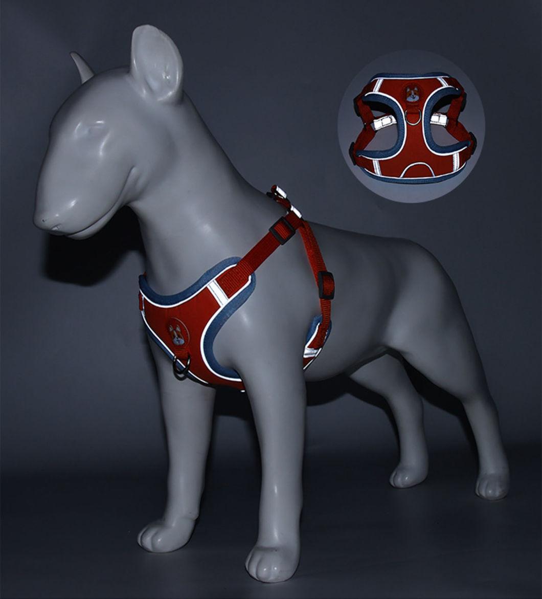 Hight Reflective Strips and Tapes Dog Harness with Pet Leash