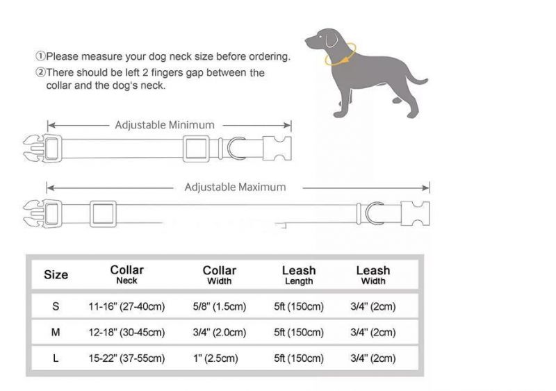 Hot Sales Genuine Leather Matching Polyester Cotton Pet Dog Collar and Leash Set