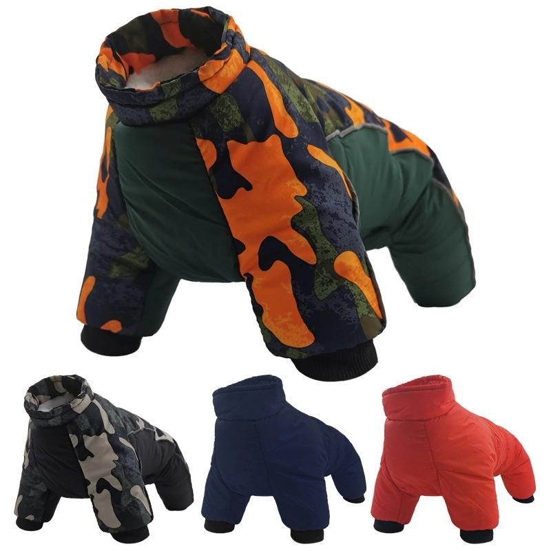 Winter Colorful Waterproof Thicker Cotton-Padded Warm Jacket Dog Pet Clothes