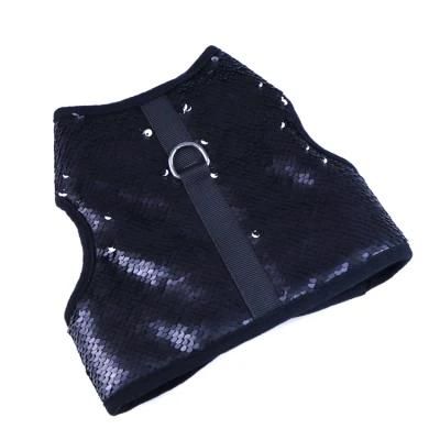 Retractable Silver Sequin Characteristic Dog Harness