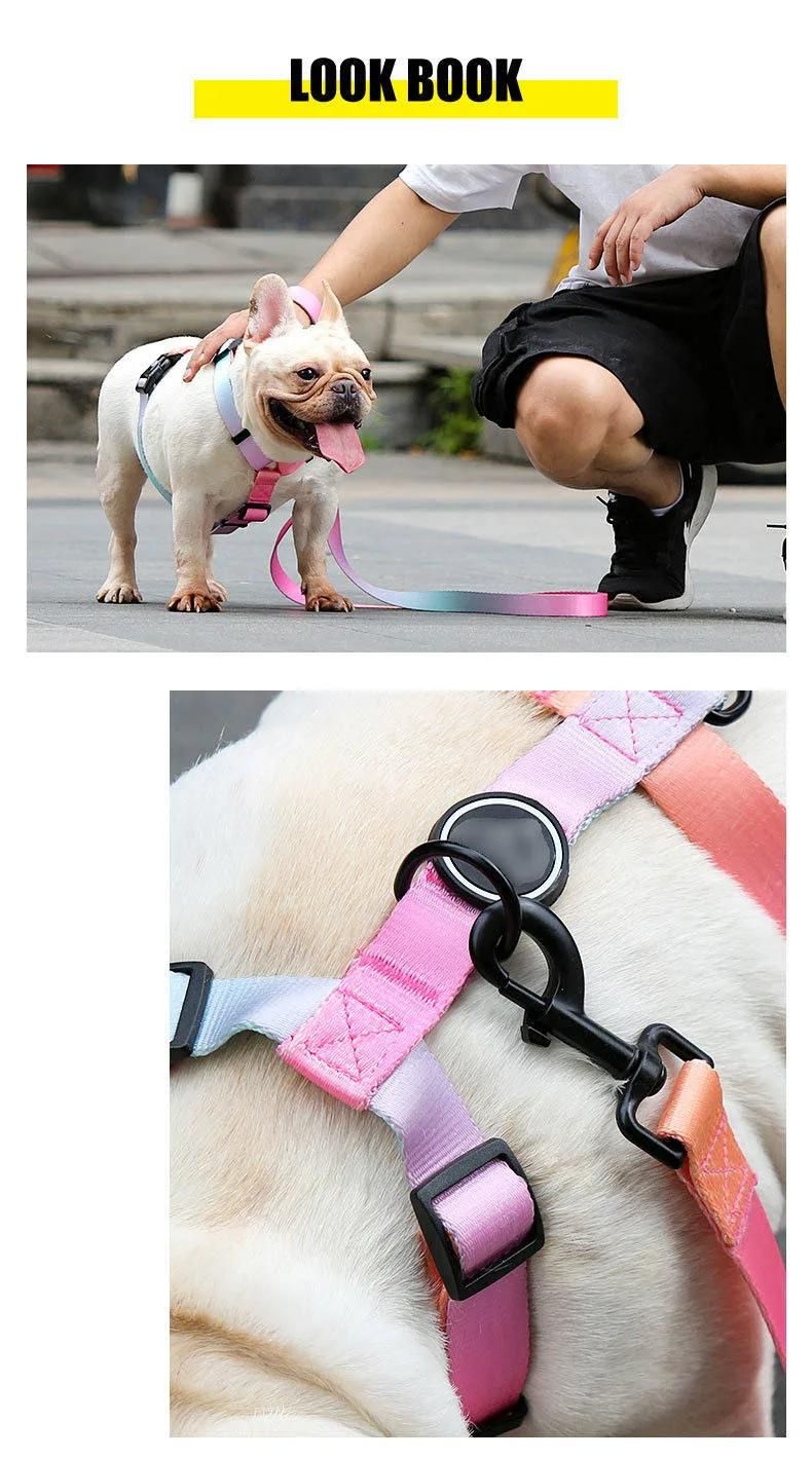 High Quality Comfort Material 2 in 1 Reversible Dog Harness with Matching Dog Leash Set