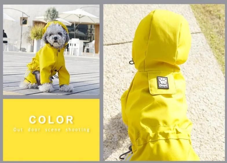 Pet Rain Coat Dog Auti-Water Clothes Breathable Raincoat Casual Outdoor Clothing Pet Clothing Dog Raincoat