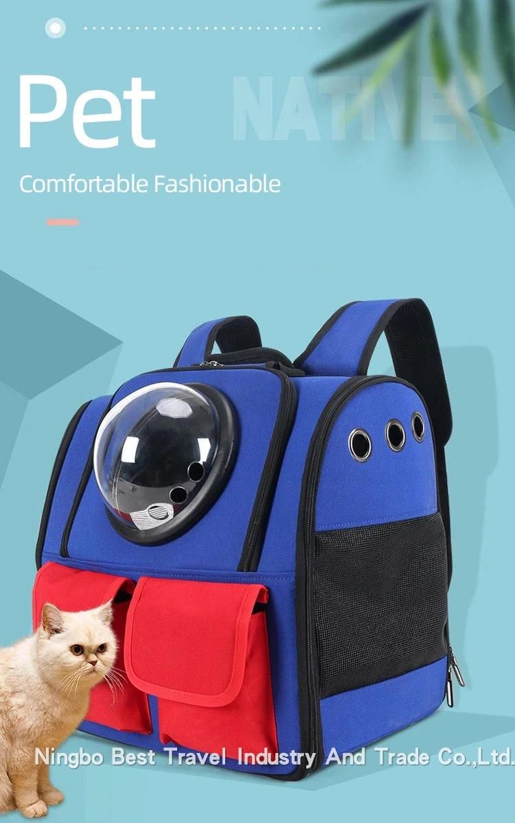 Customize Cat Dog Pet Cage House Bed Products Supply Shoulder Portable Folding Transparent Window Capsule Space Pet Cage