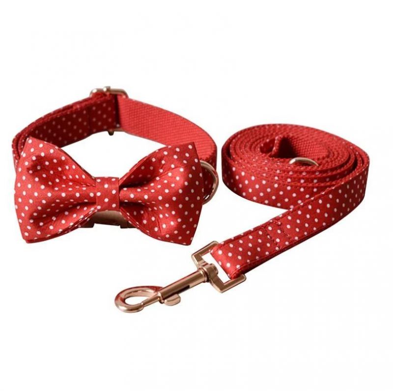 Red DOT Sweet Soft Dog Collar Pet Product