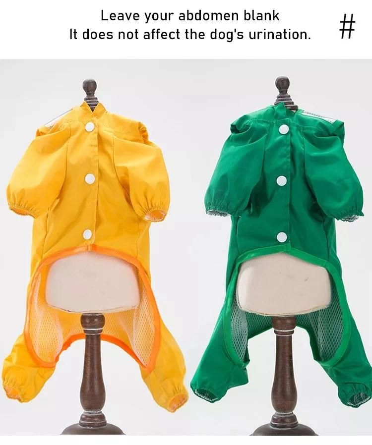 Wholesale Outdoor Dog Raincoat Waterproof Pet Dog Raincoat with Reflective Design