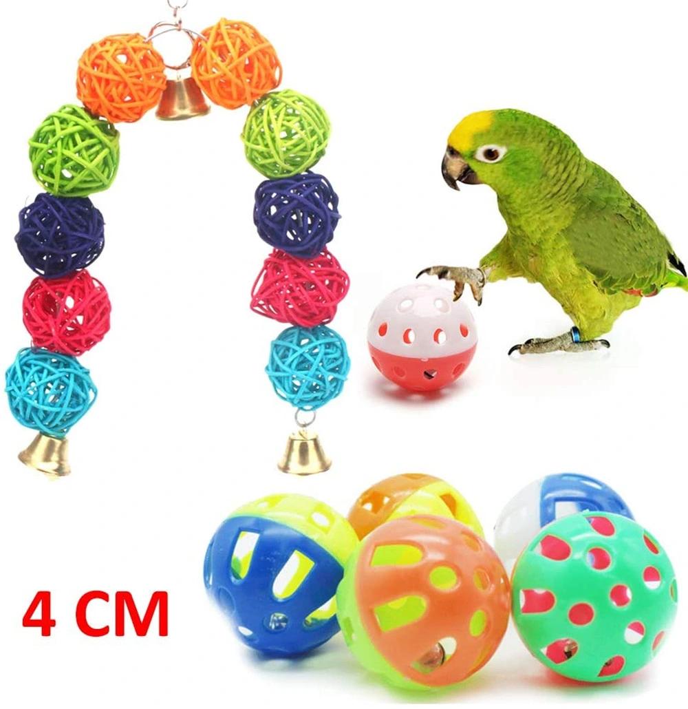 Small Parakeets Love Birds Cockatiels Swing Toys Climbing Ladders Chewing Hanging Bell